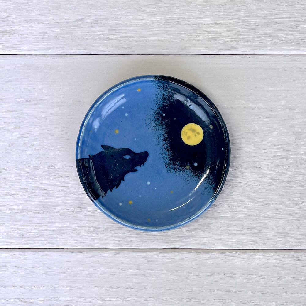 夜空型皿（小）╴満月 | どいなつこ ONLINE SHOP