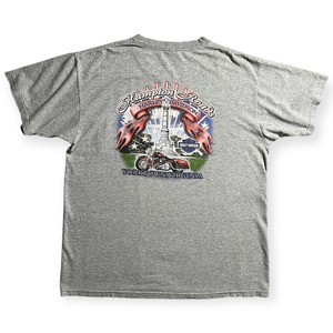 00s "Harley Davidson” One Point Back Print Gray T-Shirts / "ハーレーダビッドソン” フロント胸ポケワンポイント バックプリント Tシャツ