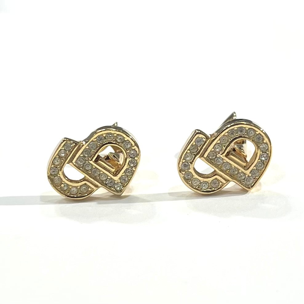 ✨Dior✨ディオール✨ゴールド✨CD✨ビーズパープル✨Dロゴ✨リング✨ ChristianDior EARRING】 2667 DIOR CDロゴ ラインストーン