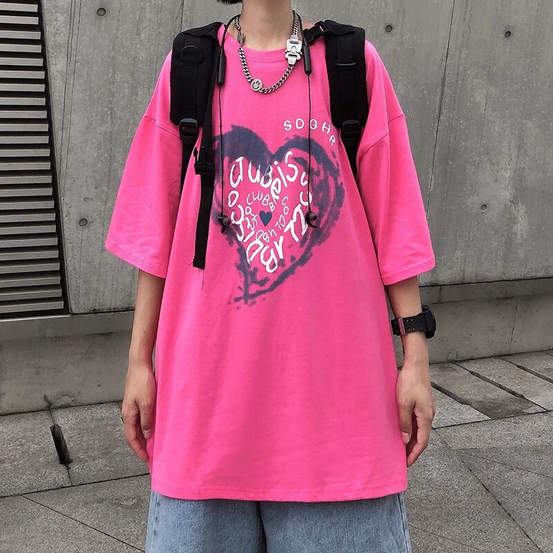 カジュアルサマーTシャツ スタイルプリントルーズ コットン かわいい 夏物 ケッペル462328200