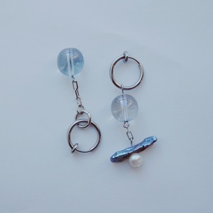 ⁵⁶  light blue × silver × asymmetry ︴accessory
