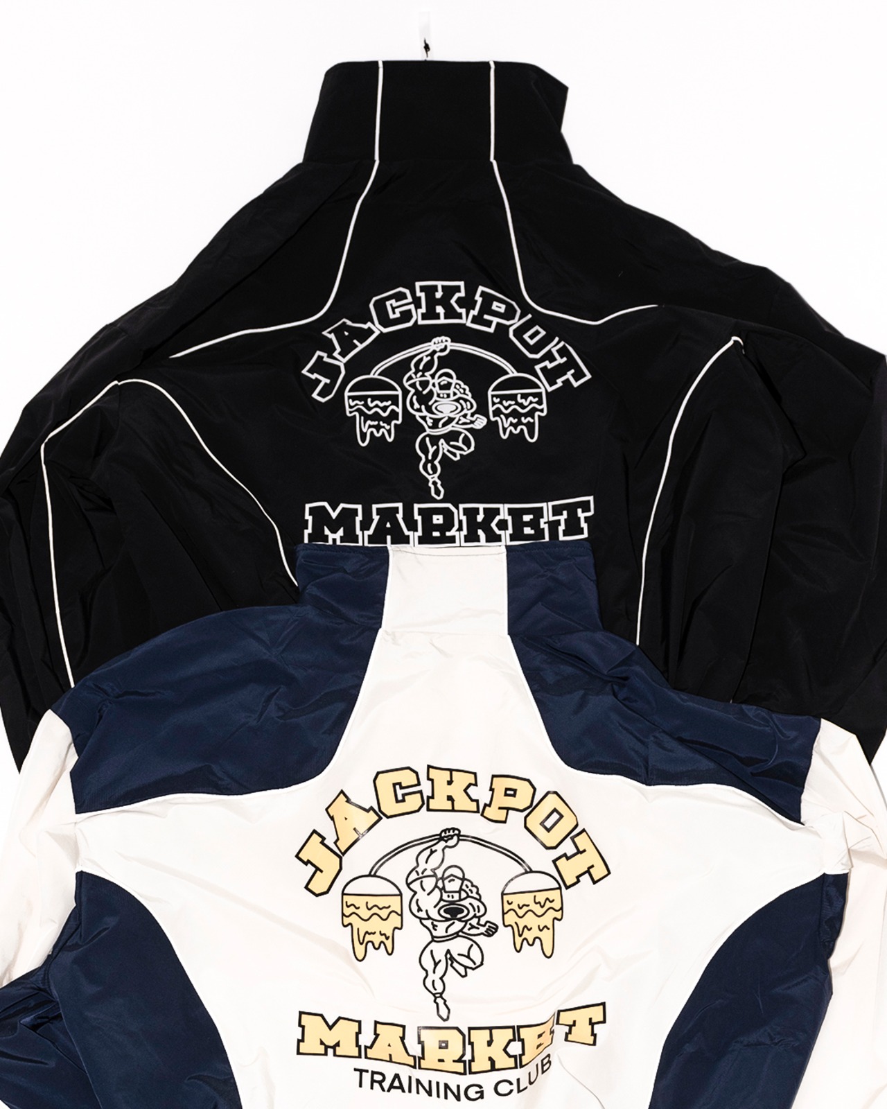 レトロジムナイロンジャケット　ブラック