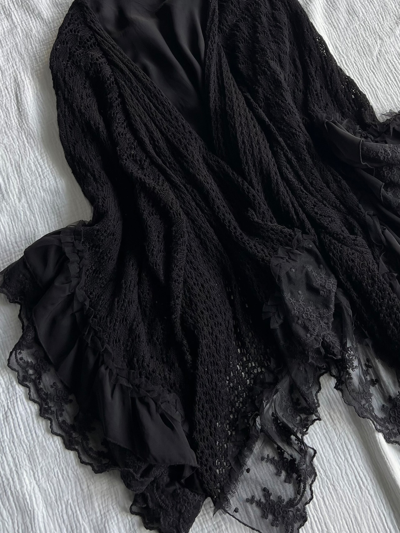 "axes femme" Lace-up Frills Bolero