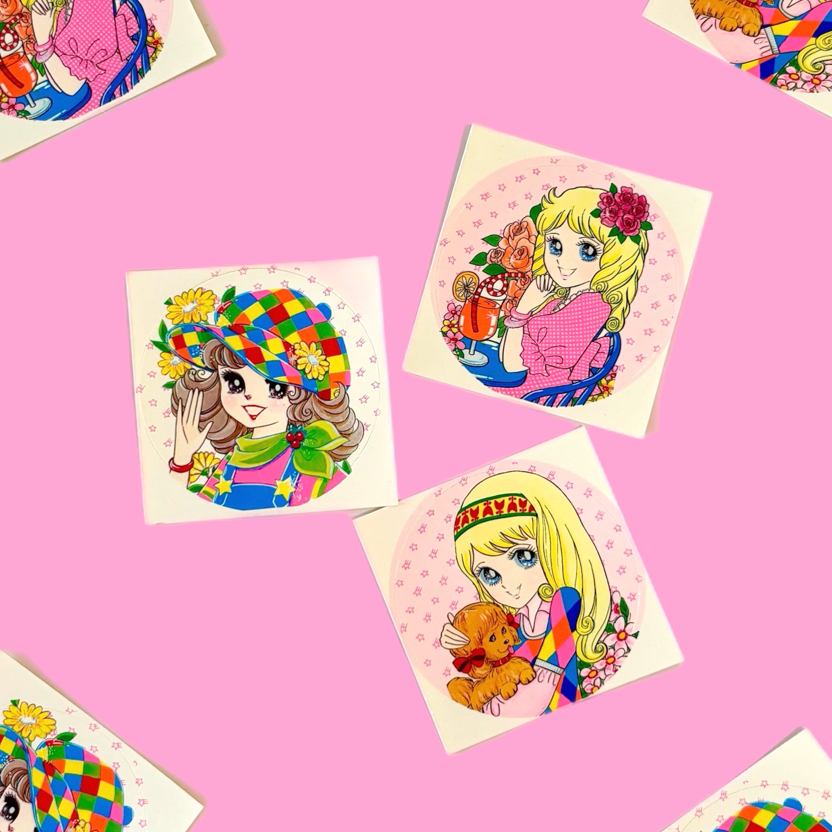 昭和レトロ☆少女のおしゃれシール1P☆ | ガラクタや ネバーランド
