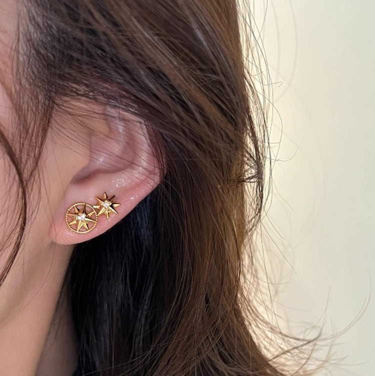 eight-pointed star stud pierce＜a2556＞ | AMOR&ALMA