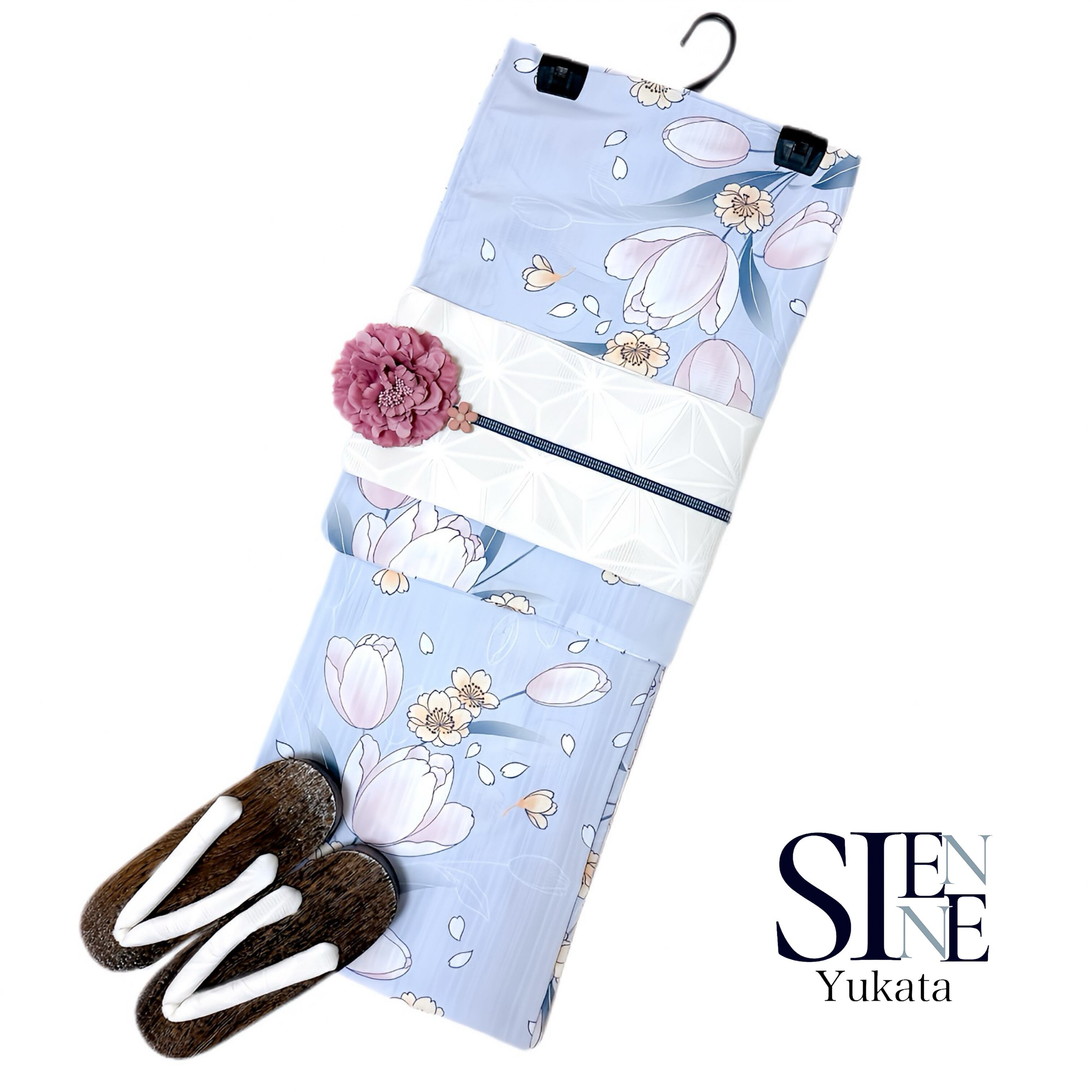 浴衣ジェンヌ 浴衣5点セット チューリップ ゆかた 半幅帯 浴衣 | 浴衣