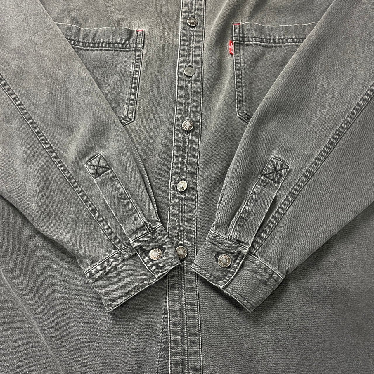 90年代 Levi's リーバイス 長袖 ブラックデニムシャツ メンズL-XL相当
