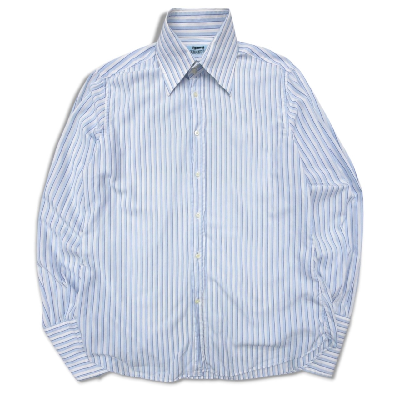 【VINTAGE】80-90s vintage shirt ストライプ　ダブルカフスシャツ