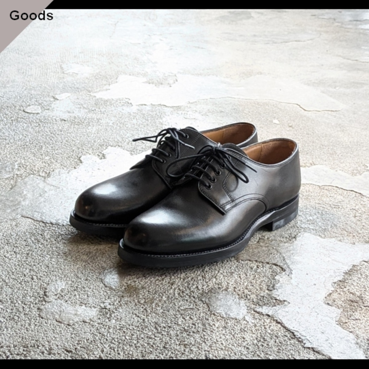 ラスト1点】HARROGATE プレーントゥシューズ ARCHWAY （Black） | C 