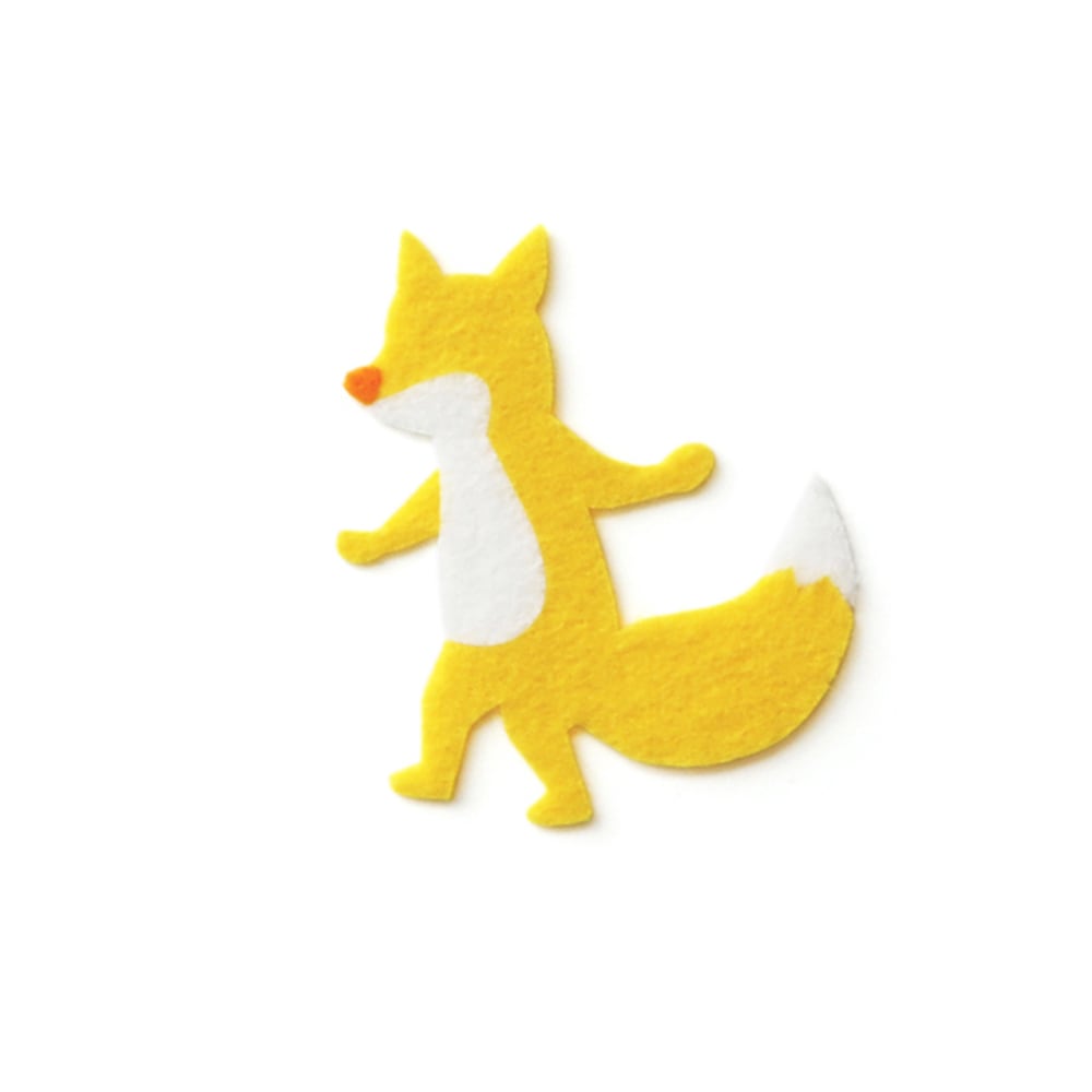 アイロン接着 フェルト アップリケ(キツネ)