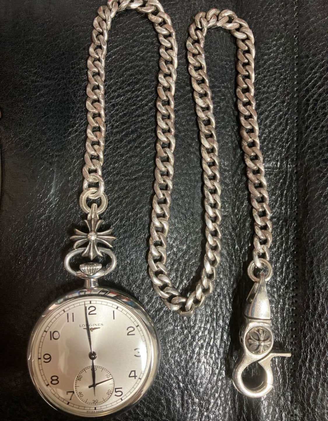 み*様 クロムハーツ風シルバーチェーン時計 クロムハーツ キーパーボックスID クラッシクチェーンブレスレット