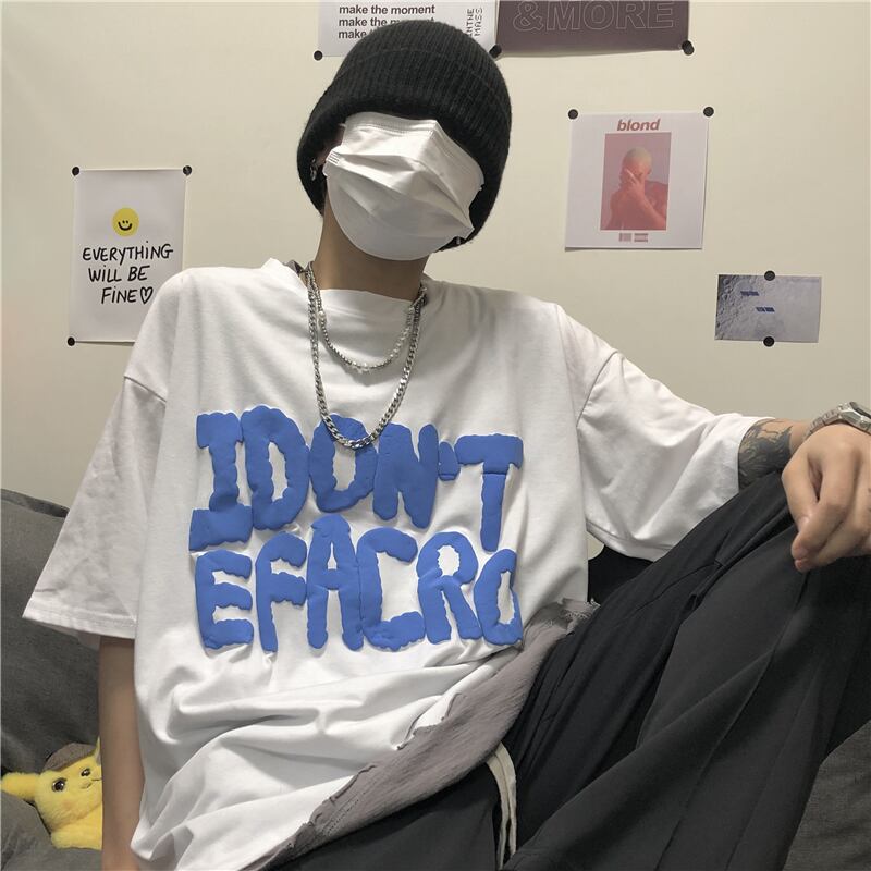 カジュアルスタイルレディーススタンダードプリントTシャツ ルーズトップス レトロ 大きめサイズ かわいい ケッペル6593693060