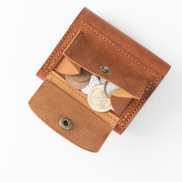 [春財布]三つ折財布 コンパクト| ギフト 革婚式 イタリアンレザー グリーン