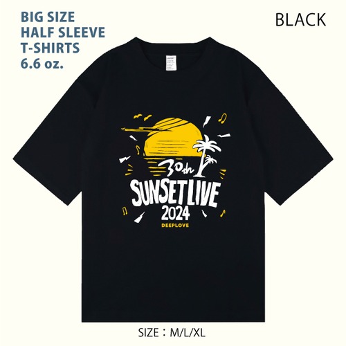サンセットライブ2024 PST-2401-B ビッグサイズ5分袖Tシャツ