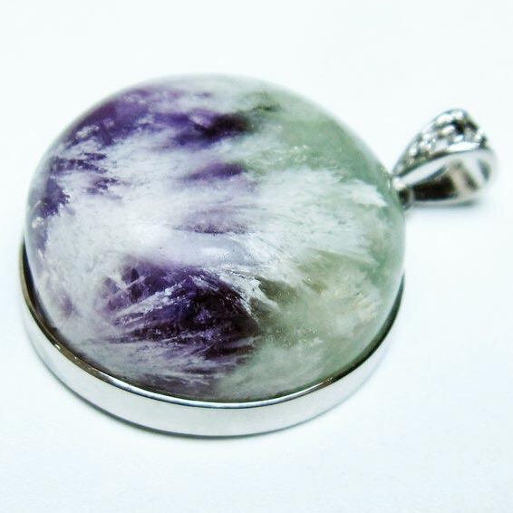 エンジェルフェザー フローライト ペンダント 一点物 メール便可 [M便 1/20] 112-12048