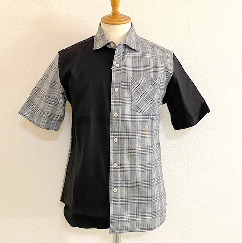 Stretch Glen Check Shirts　Black Check / Black