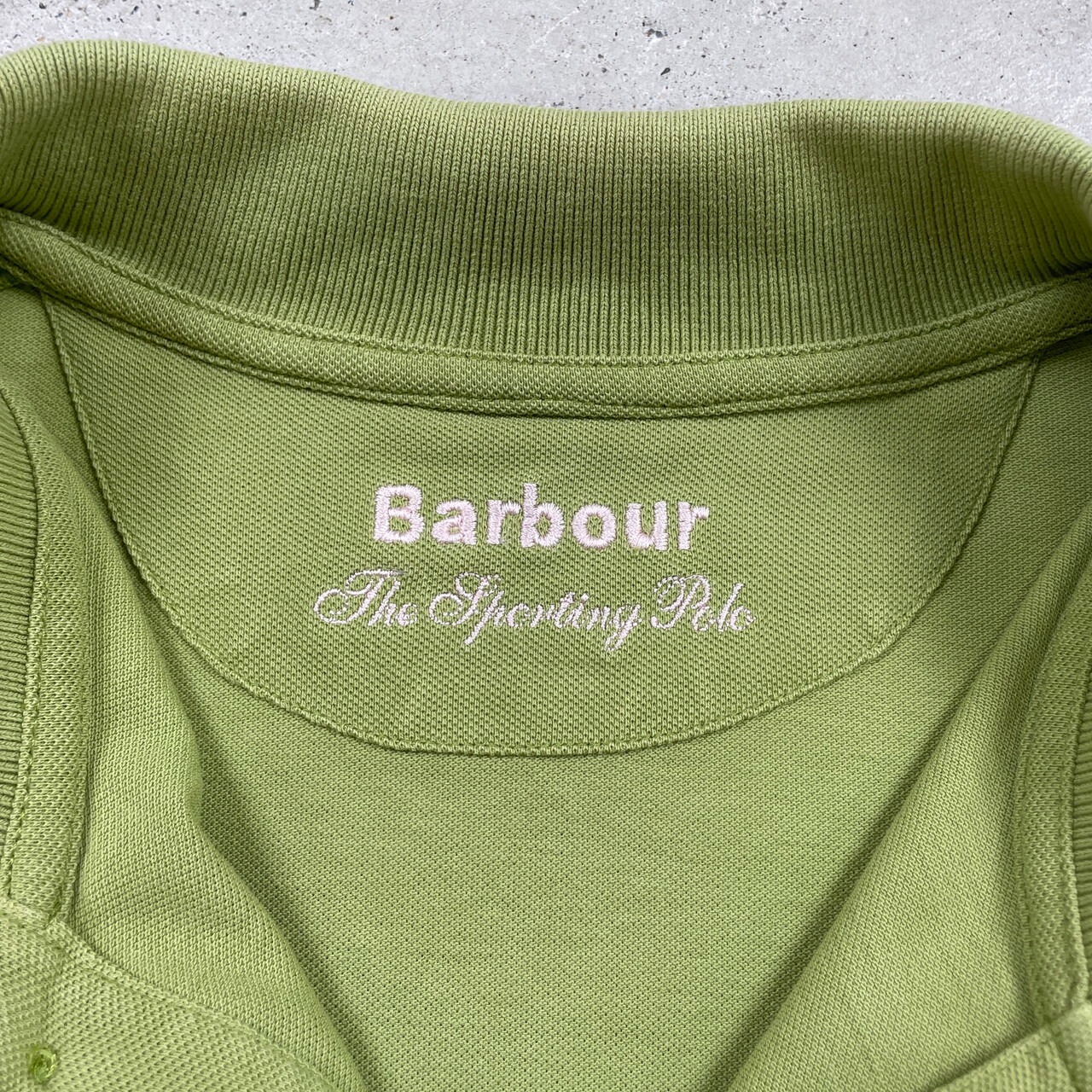 Barbour バブアー ポロシャツ メンズM 古着 ワンポイント刺繍 ライト 