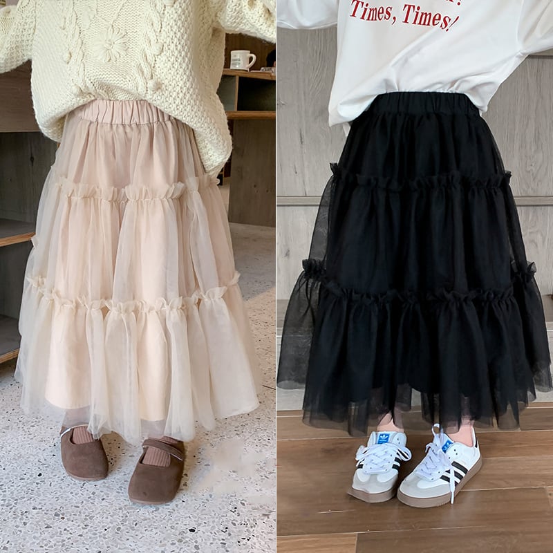 BABY&KID】春新作春っぽいプリンセスふわふわメッシュスカート | 韓国