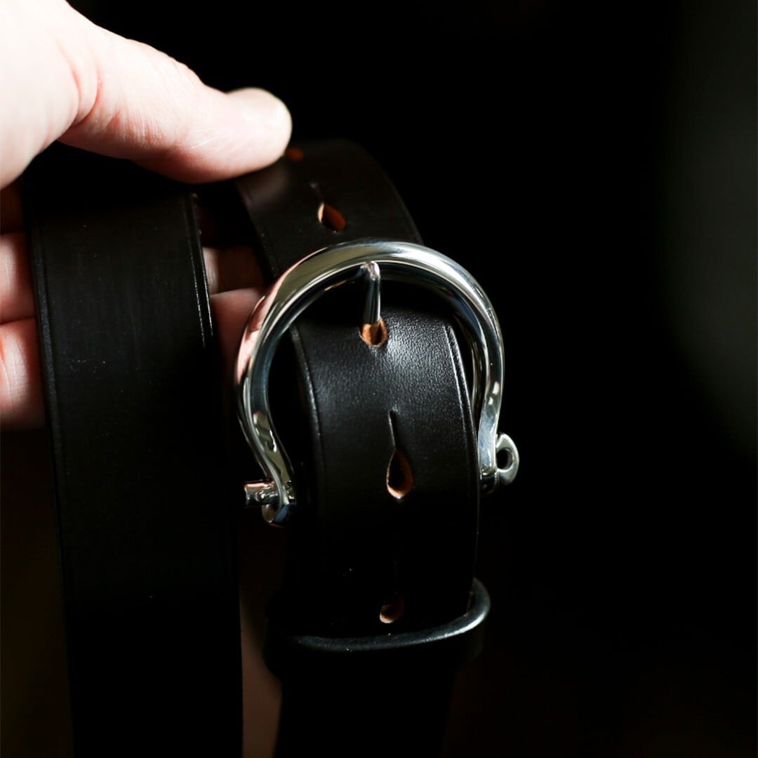 STERLING SILVER】 SHACKLE BUCKLE 30 BELT | LONESOME．