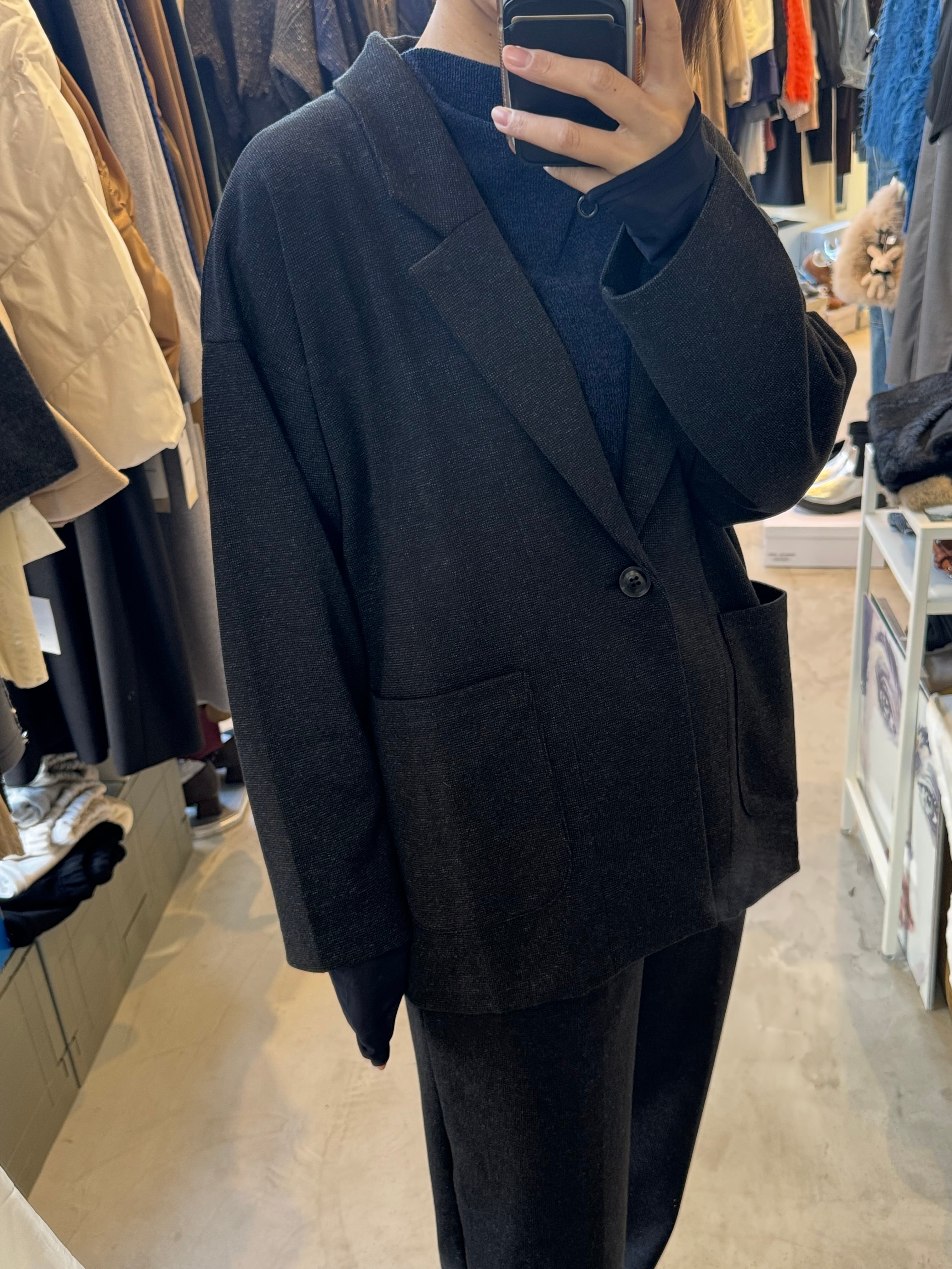 【LEMELANGE】ウールコットンロングテーラードジャケット 8551801