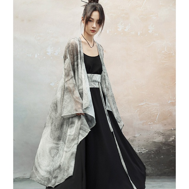 サブカル 服 地雷系 通販  チャイナ風 中華ジャケット カーディガン シースル? 大青龍肆 夏服