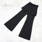 社交ダンス 衣装 ボトムス ブラック系 チャコット Chacott 黒 ズボン パンツ 無地 シンプル 練習 レッスン 伸縮 ストレッチ 日本製 装飾 上品 かわいい ダンス衣装 イベント おしゃれ 柔らかい生地 オールブラック