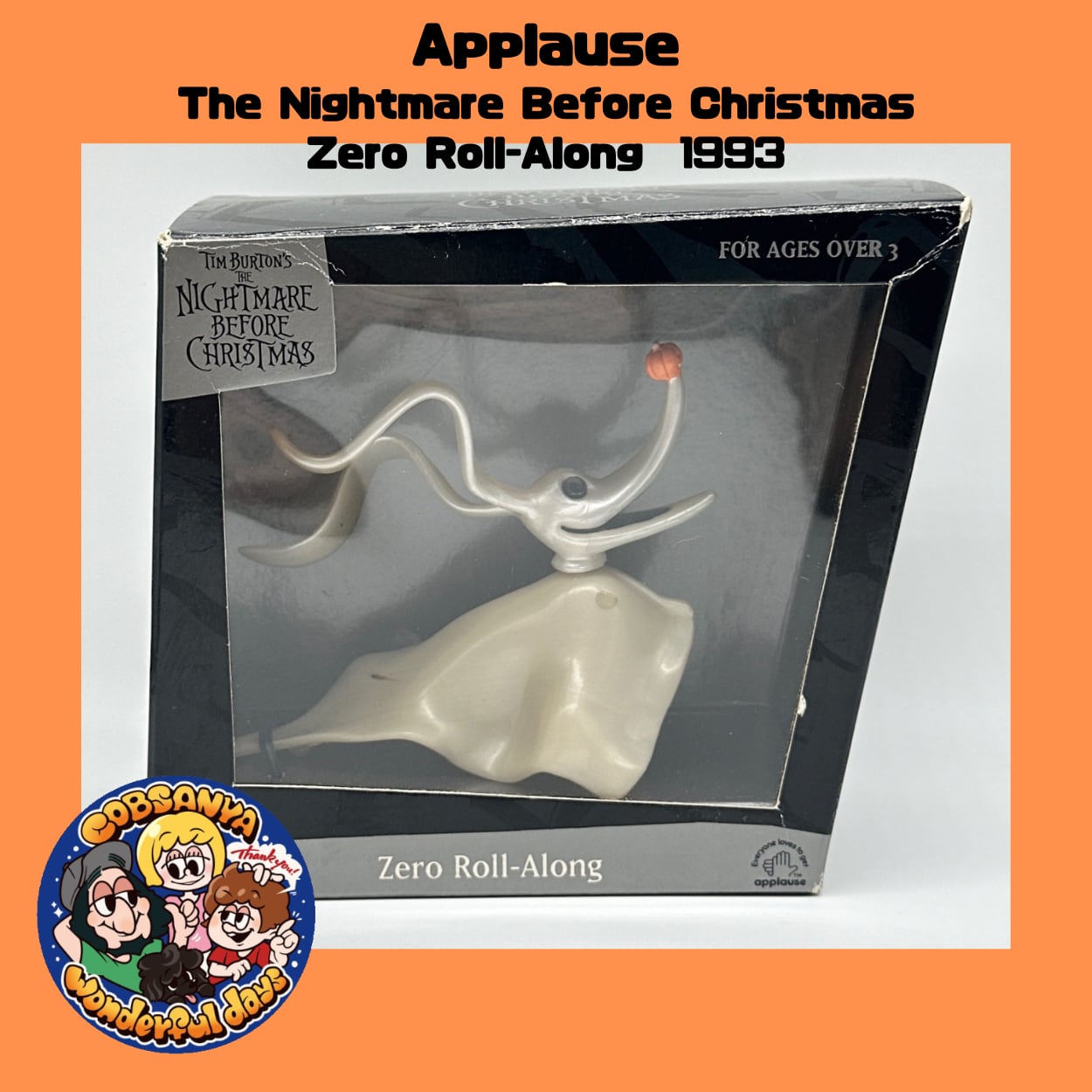Applause The Nightmare Before Christmas Zero Roll-Along  1993