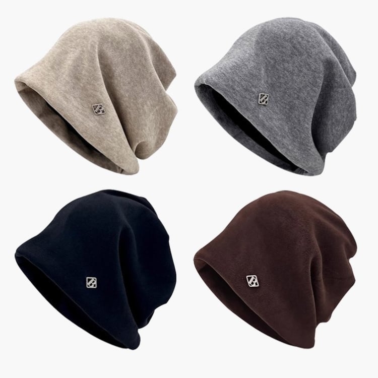 ワンポイント ニット ビッグ ビーニー ◆4col L00120