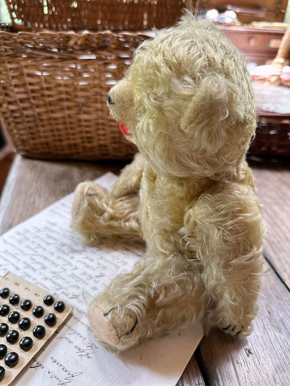 オープンマウスのベア 赤いリボン | Brocante de La Cocotte