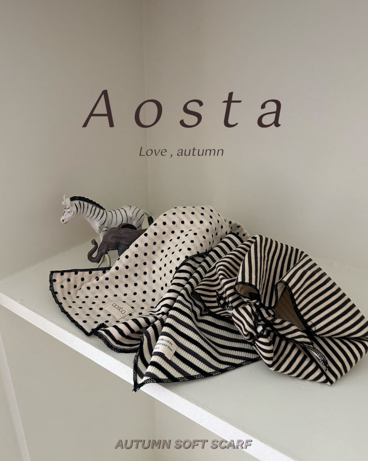送料無料【予約】/ チョコチップマフラー  / aosta
