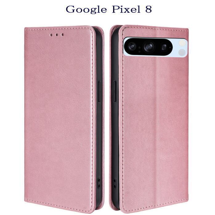 Google Pixel8 レザー手帳型ケース ピンク | koolgang