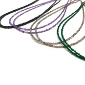 ペンダントもつけれるSV金具 天然石2連シンプルネックレス 50cm 10000145