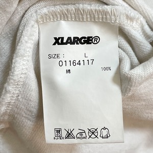 STARTER BLACK LABEL/XLARGE コラボ ロングスリーブTシャツ LONG SLEEVE ロンT  長袖 刺繍ロゴ プリント ベースボールロゴ スターター エクストララージ L ホワイト US古着