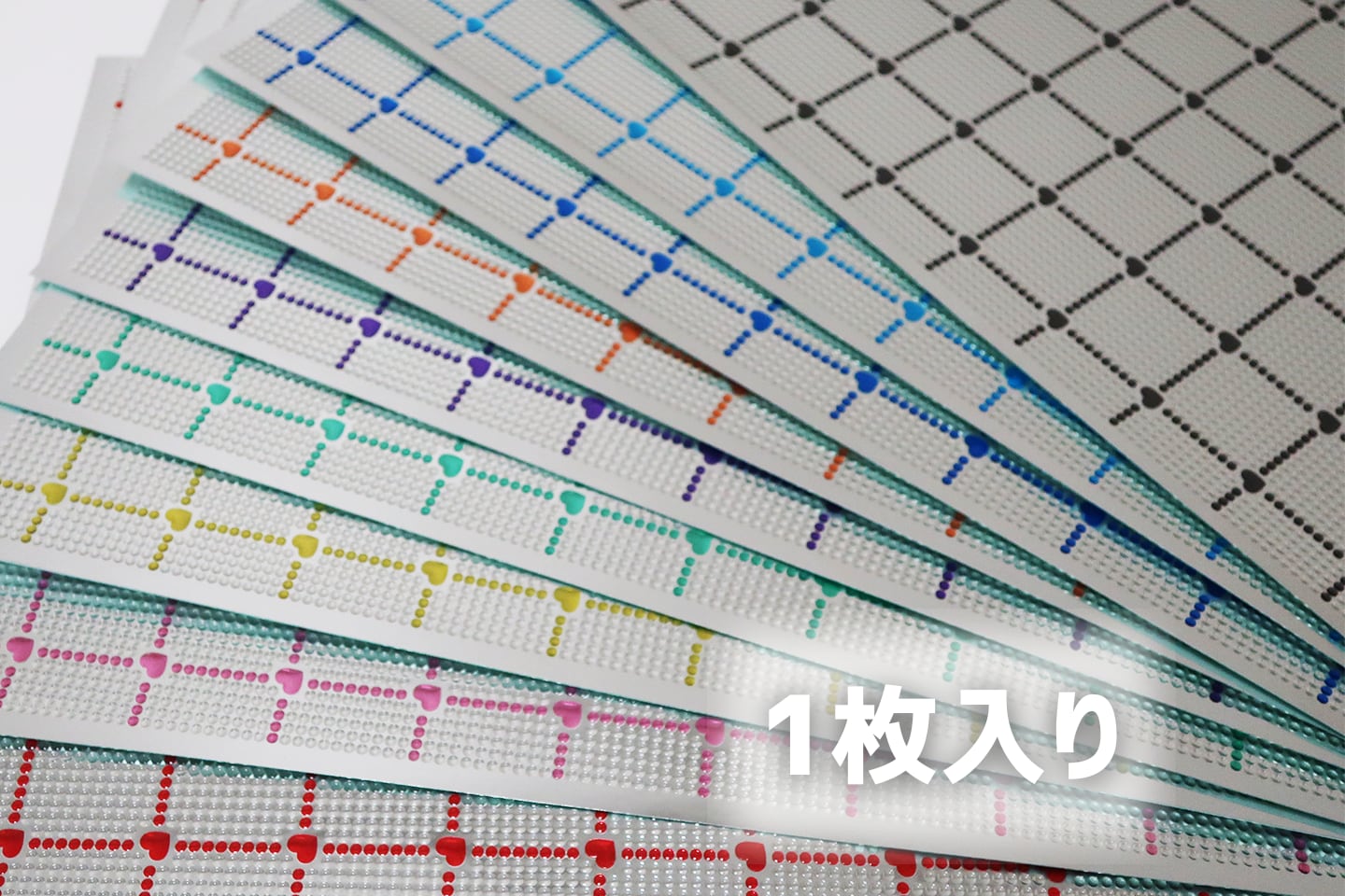 簡単うちわデコシール|時間がなくても貼るだけキルティング柄 1枚入り