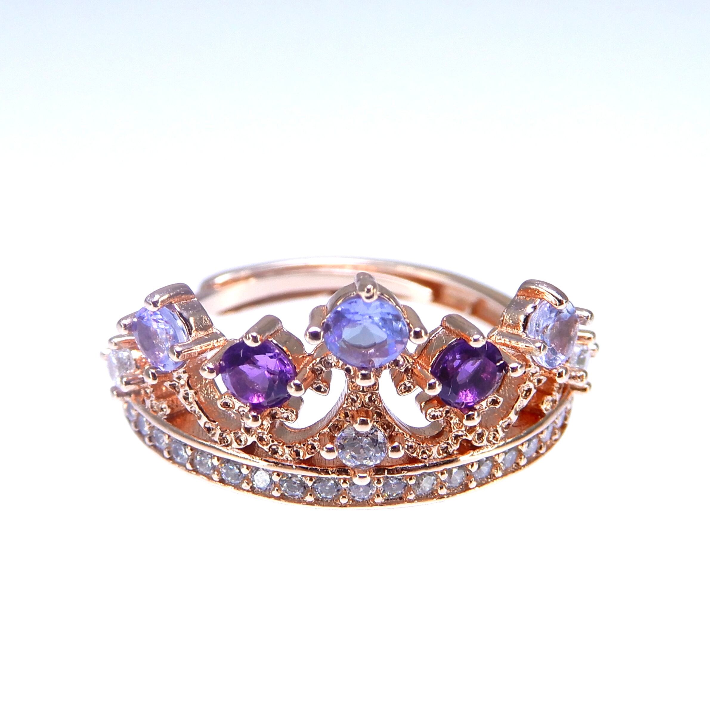 Princess Tiara Ring♦︎アメシスト・タンザナイト♦︎PGカラー《0077》