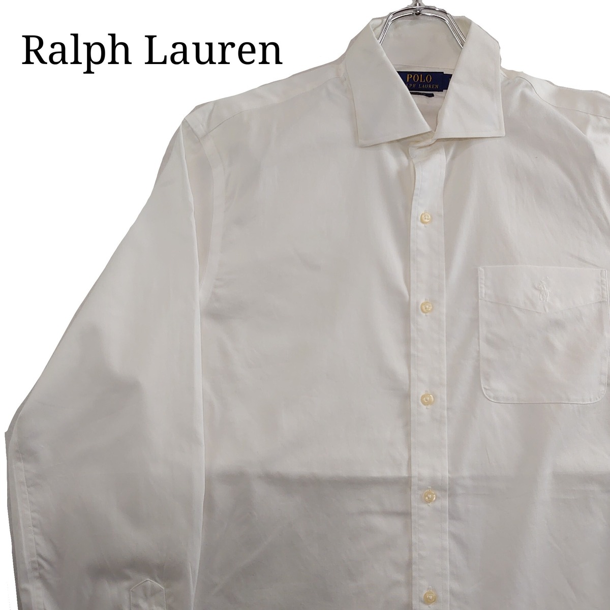 大人気】Ralph Lauren ラルフローレン 白シャツ ホワイトポニー刺繍 