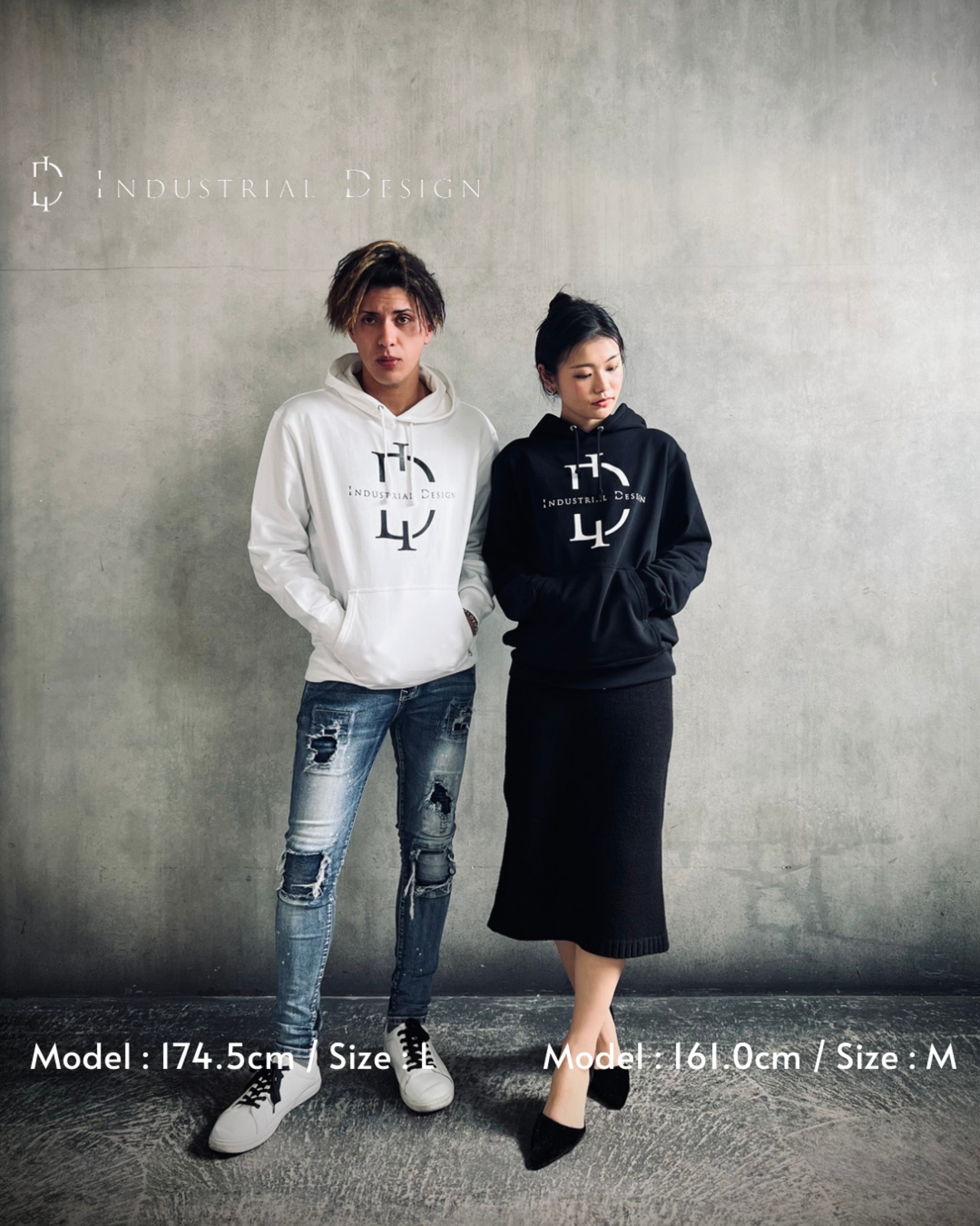 ID フロントロゴパーカー （White）