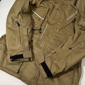 美品 ROUGH&ROAD ラフアンドロード 肩肘背中パット付き ライディング ジャケット コート バイクウェア XL /カーキベージュ系/メンズ/宗谷