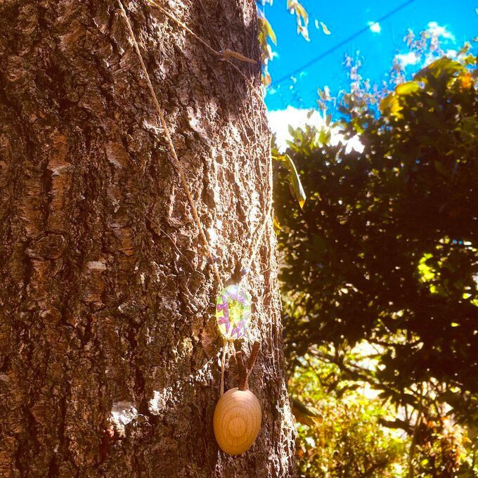 【一点物】✦⋆.八ヶ岳の森の贈り物 ✦⋆.·幸福の王子つばめとのサファイヤと桂の木のアロマボトルネックレス ⋆.·✦