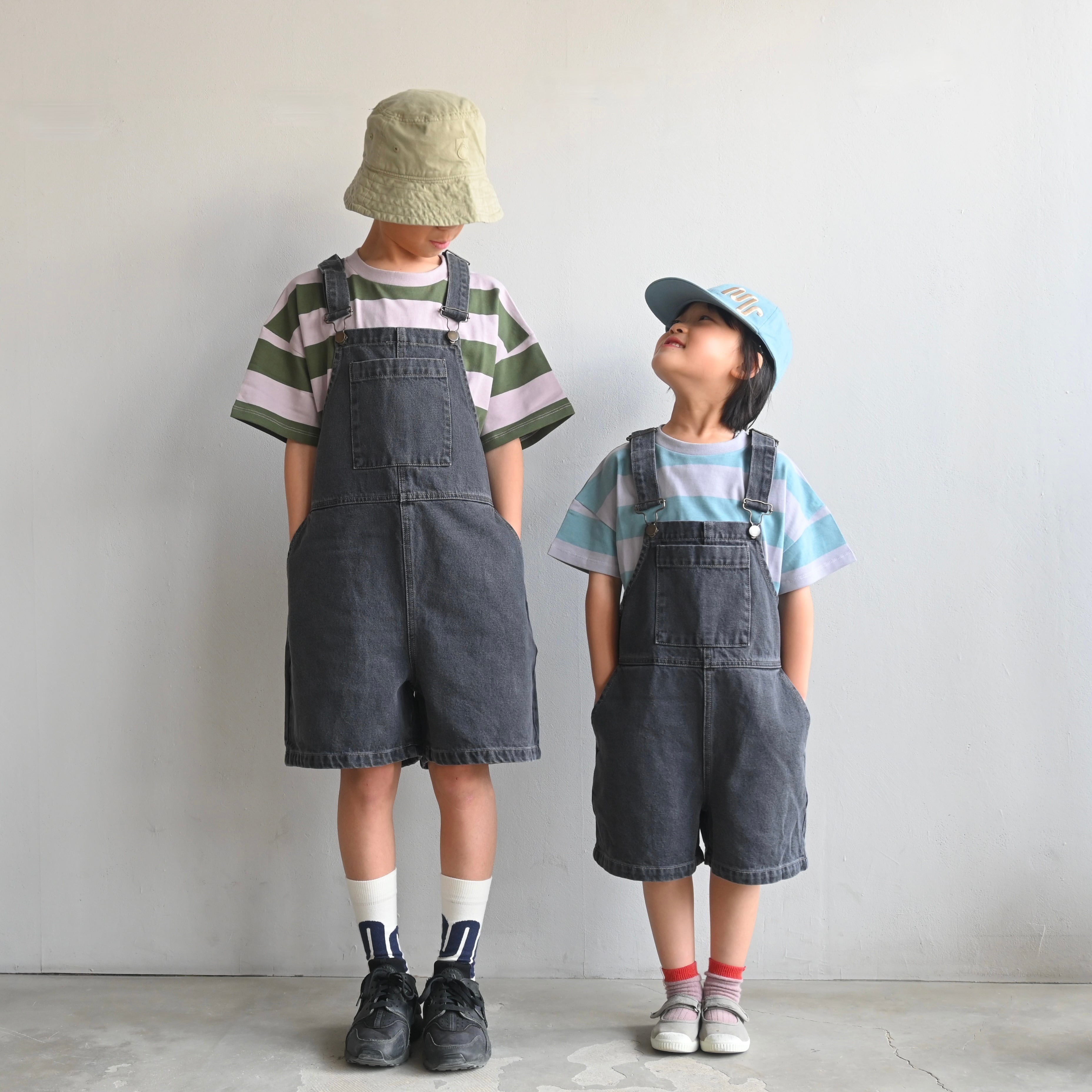 main story 2024SS》Short Dungaree / Washed Black Denim | cirkel mote 