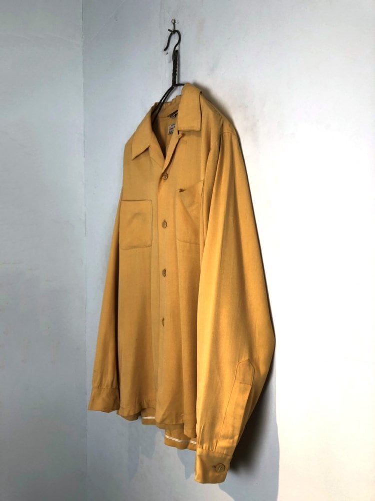 Vintage Open Collar Rayon Shirt [1950s] [Stradivari] Vintage Open