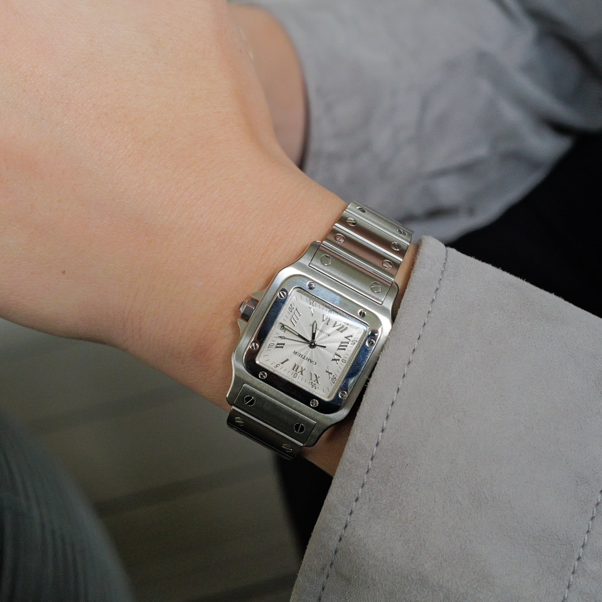 カルティエ サントスガルべ LM SS 限定モデル ギョーシェ 後期型