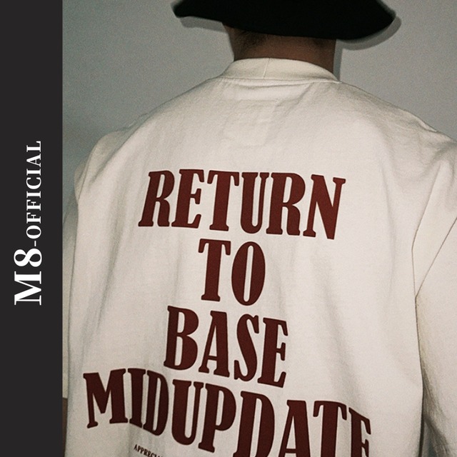 back print oversized T-shirt 3color M0268