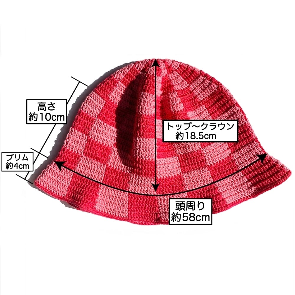 -1-ー_2 コットン 波柄 クラッシャーハット3