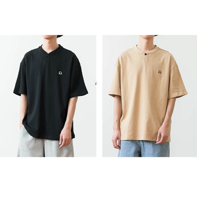 ★HENRY COLOR EMBROIDERY T-SHIRT　18055