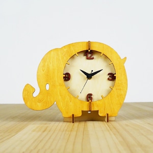 「ぞう」木製置き掛け時計　