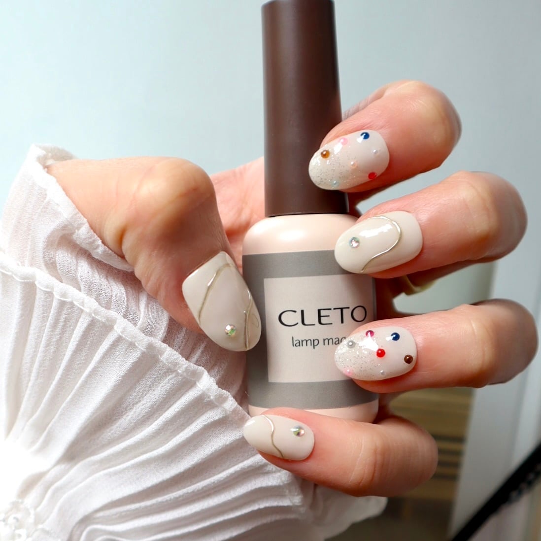 No.352 Colorful Dots & Wave Mirror ― トッピングみたいなカラフル