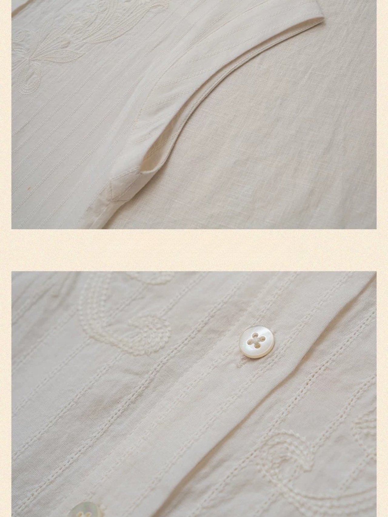 Muguet Embroidered French Sleeve Blouse F0733