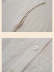 Muguet Embroidered French Sleeve Blouse F0733