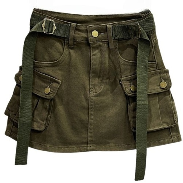 Denim cargo skirt 1242